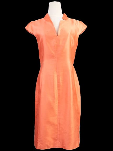 Max Mara Orange Cotton Midi Dress — photo 1