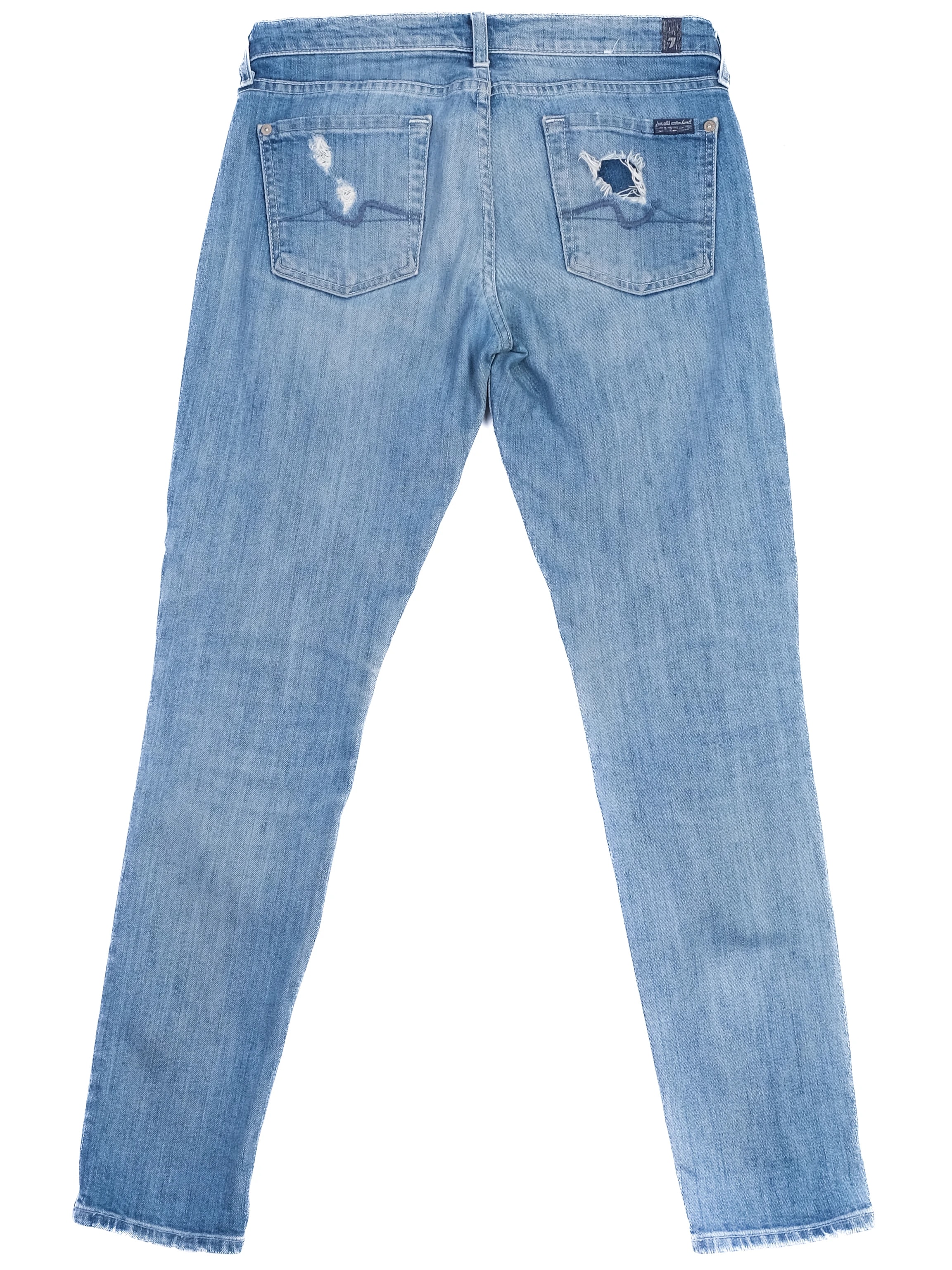 For all 7 mankind Blue Cotton Mom Jeans — 2