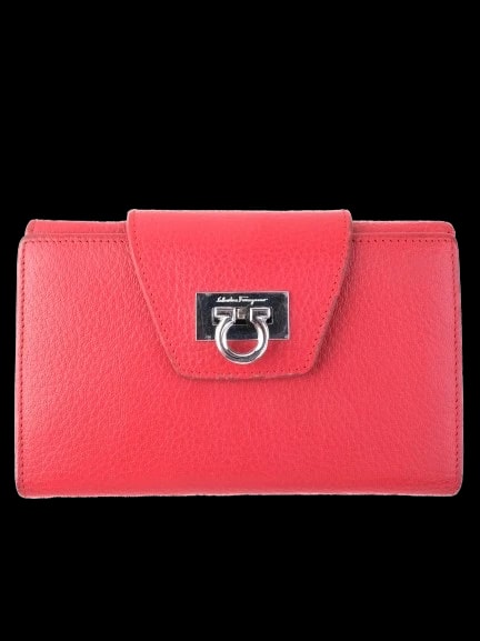 Salvatore Ferragamo Red Leather Wallet — 1