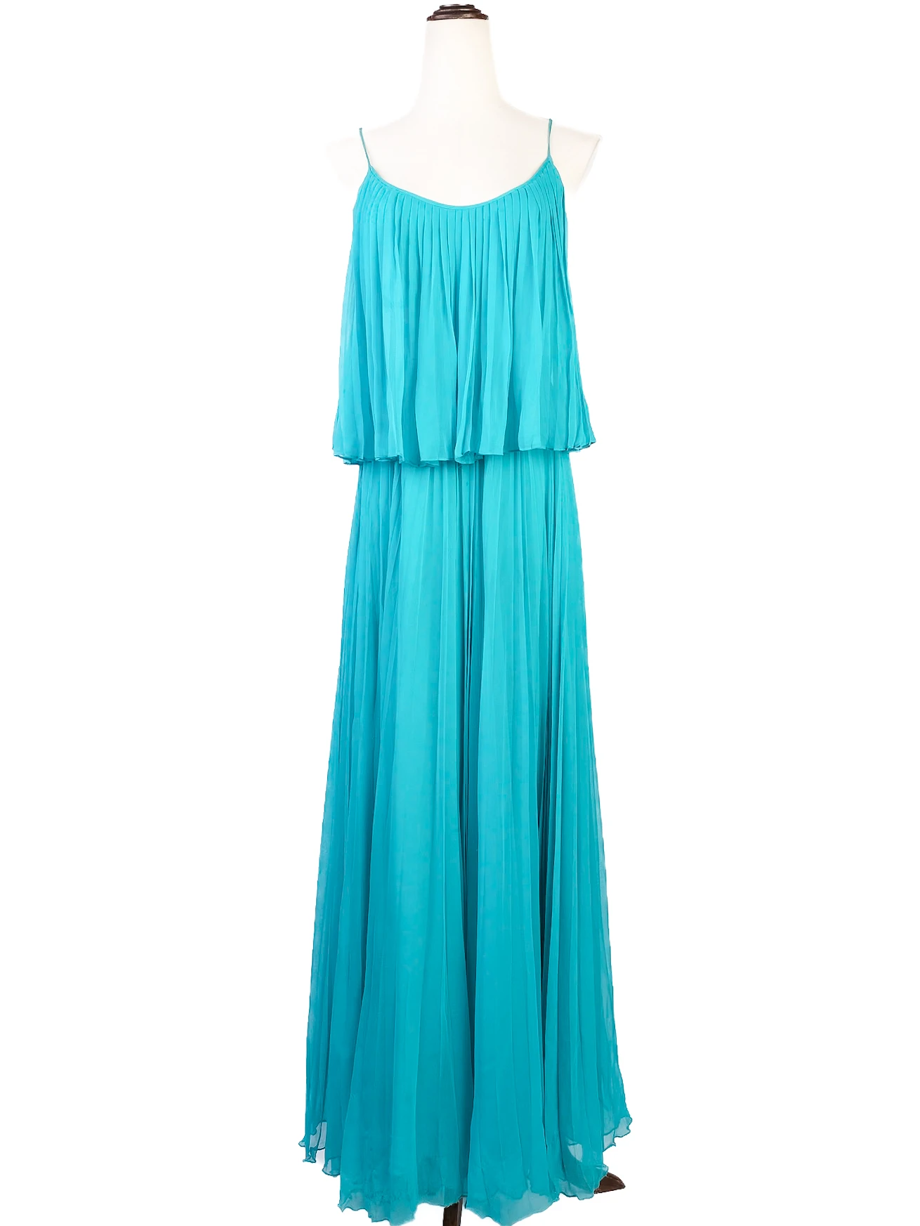 Halston Blue Cotton Dress — 3