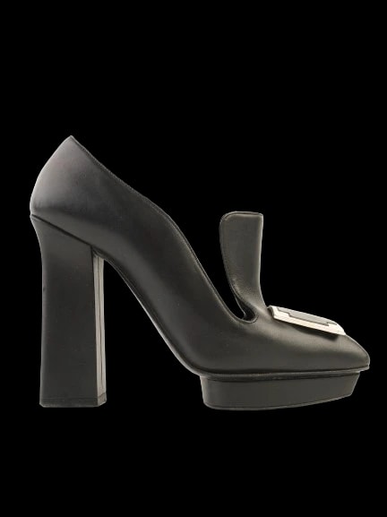 Alexander McQueen Black Leather Pumps — 1