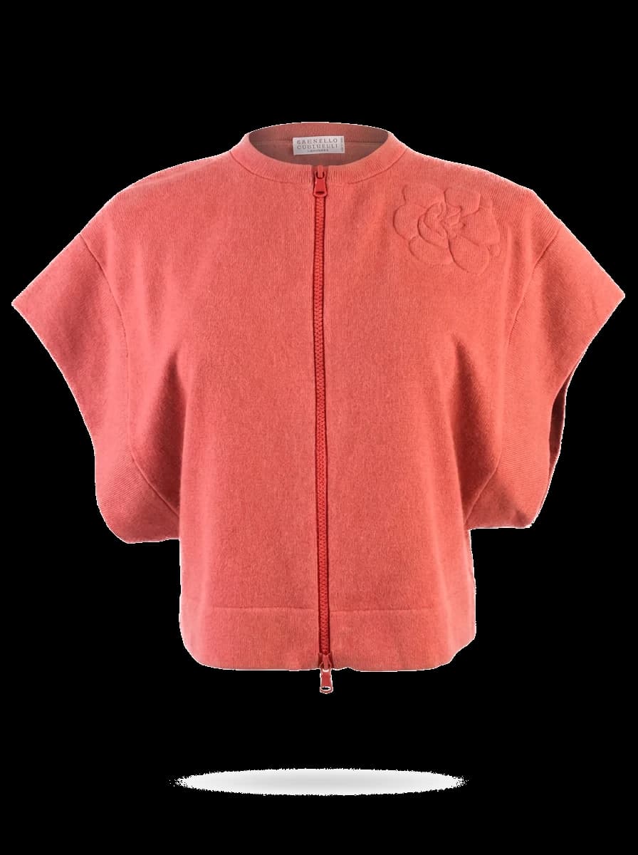 Brunello Cucinelli Orange Cashmere Cardigan — photo 1
