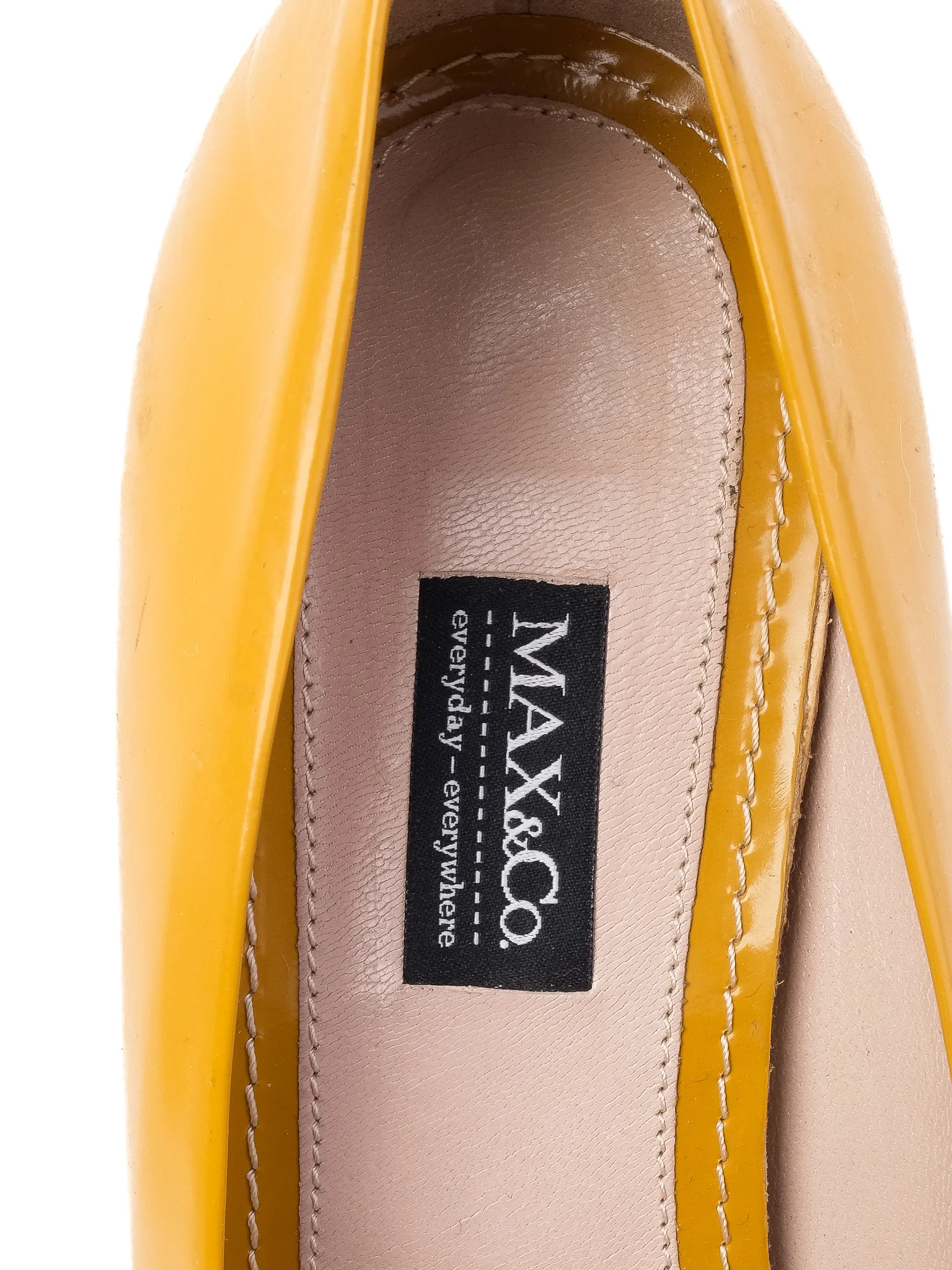 MaxCo Yellow Leather High Heel Pumps — 2