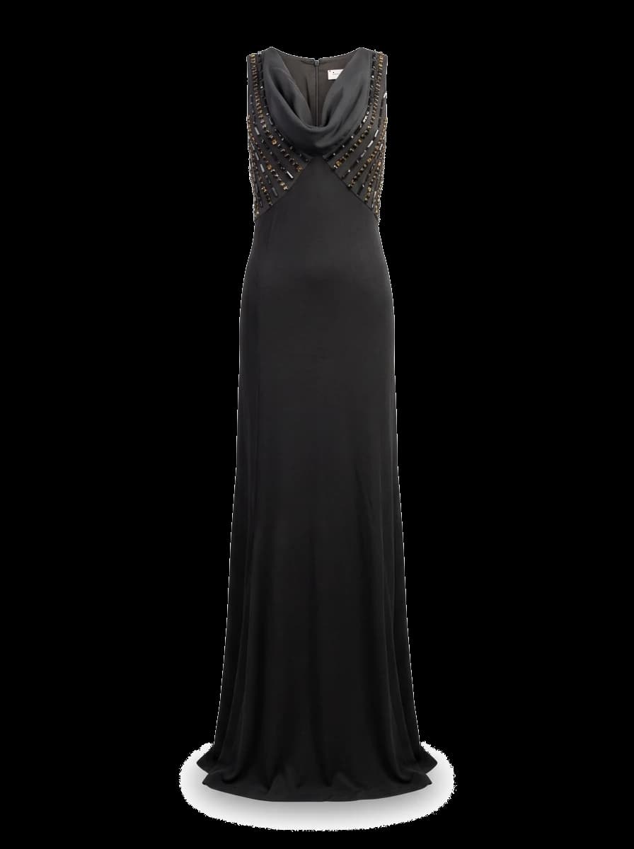 Pierre Cardin Black Viscose Maxi Dress — photo 1