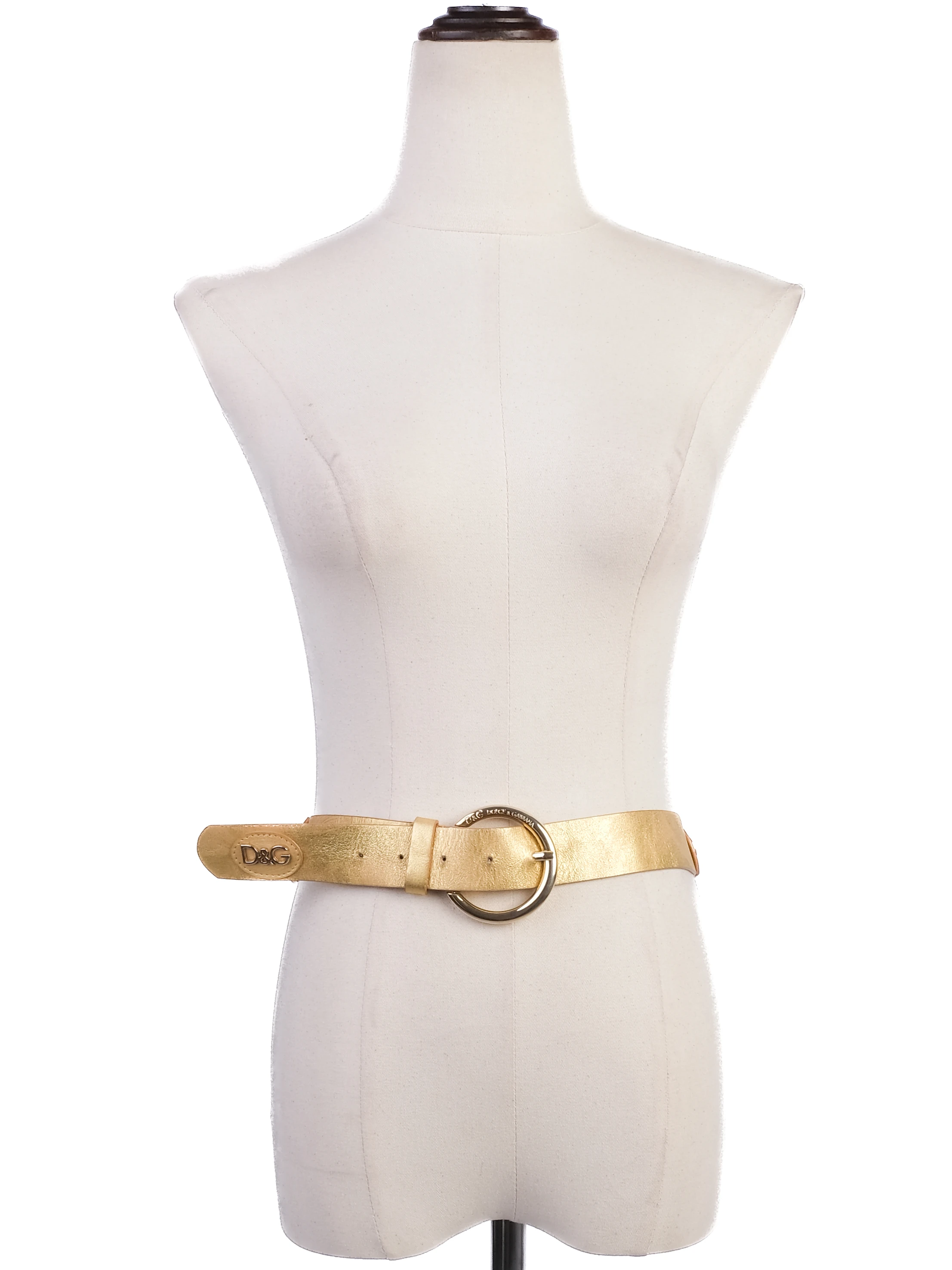 Dolce Gabbana Yellow Leather Belt — 2