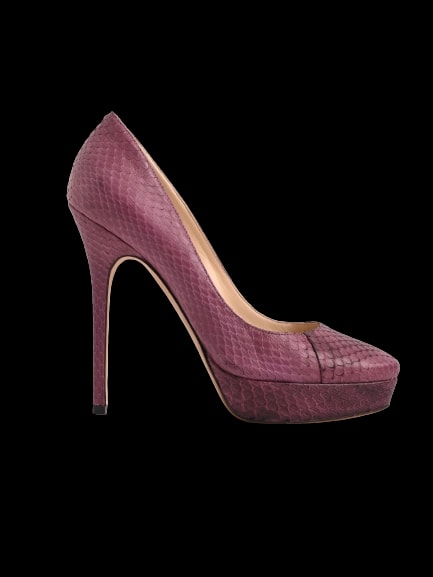 Jimmy Choo Purple Leather High Heel Pumps — 1