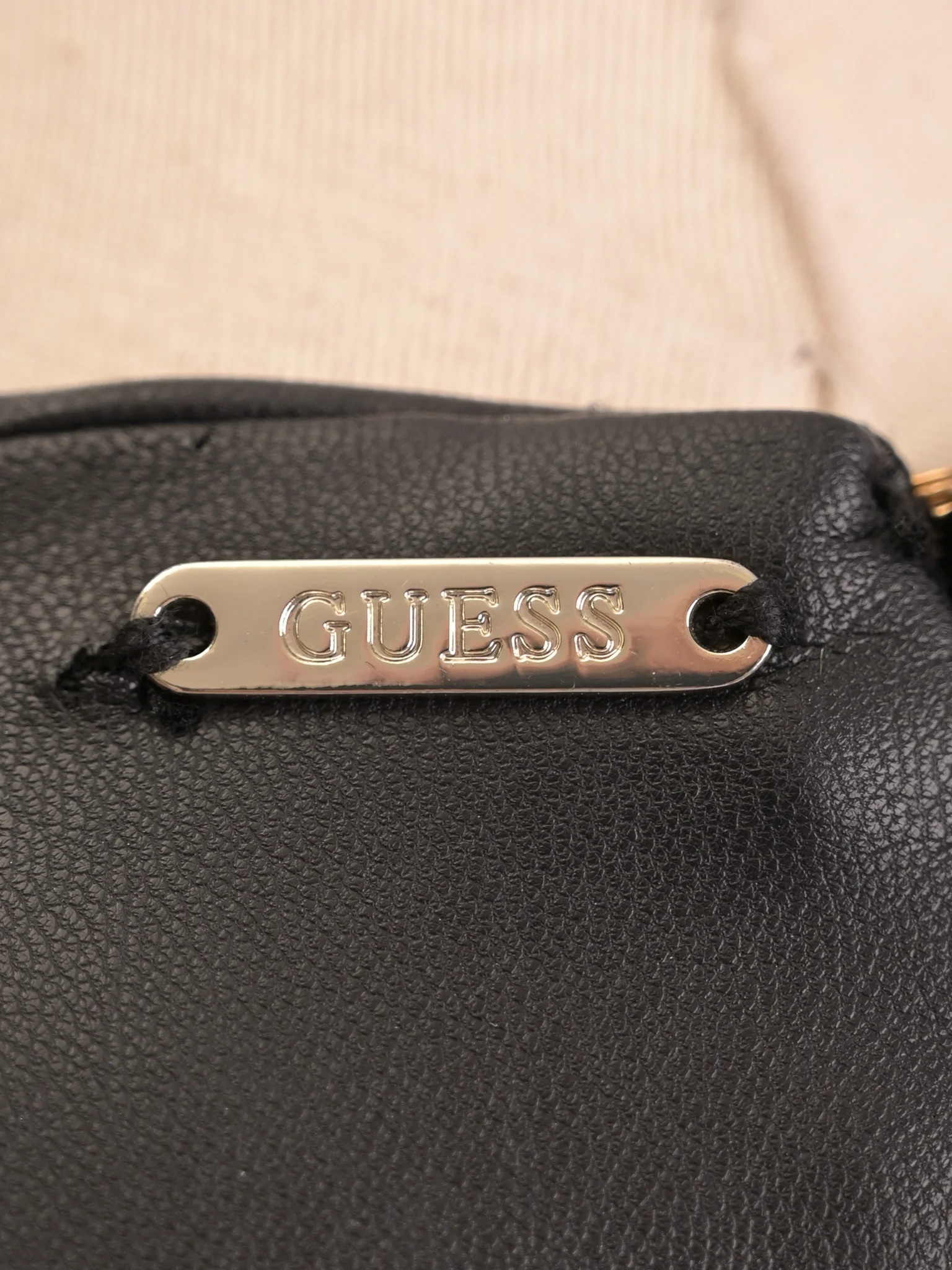 Guess Black Viscose Leather Dress — 3