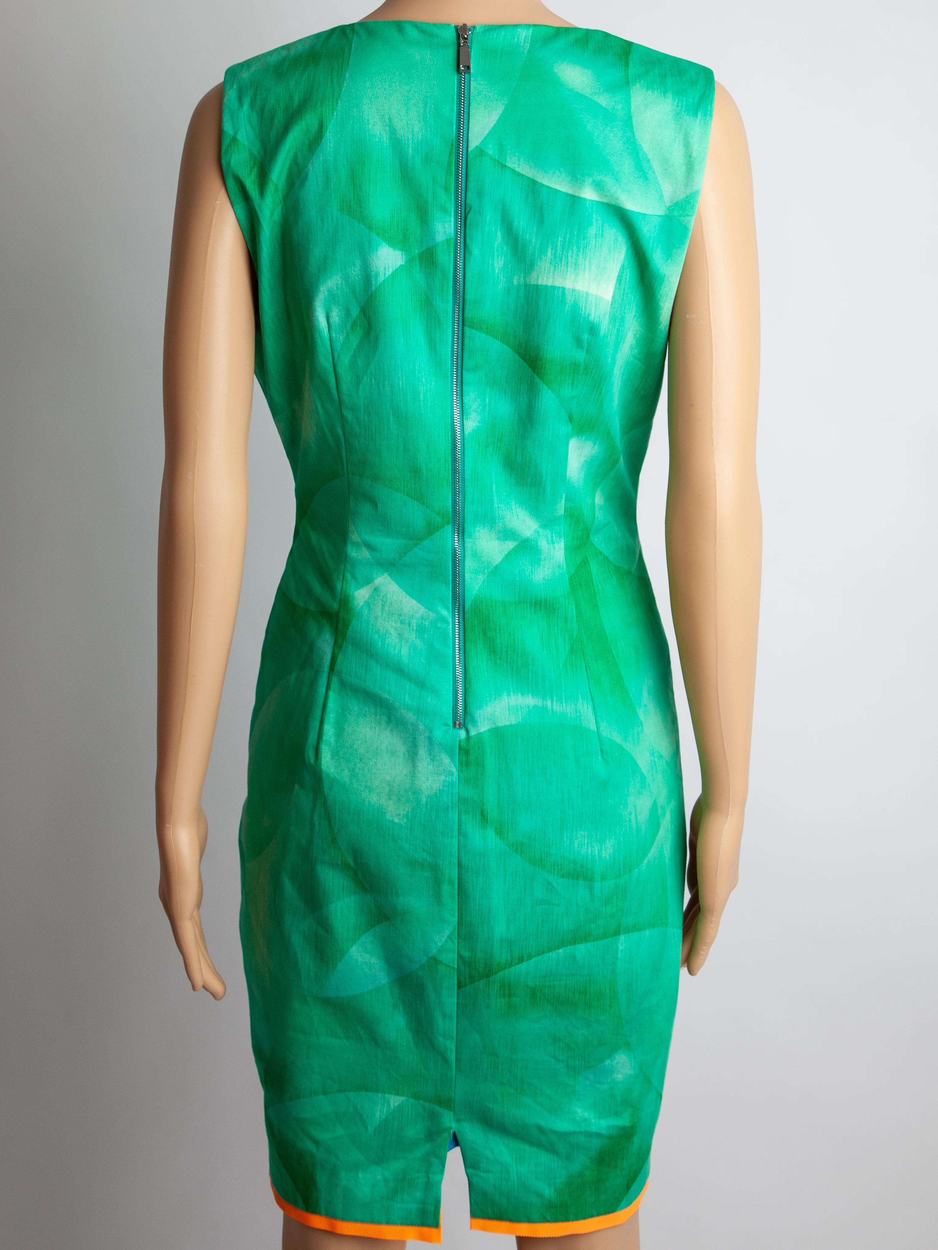 Elie Tahari Green Polyester Sleeveless Dress — 3