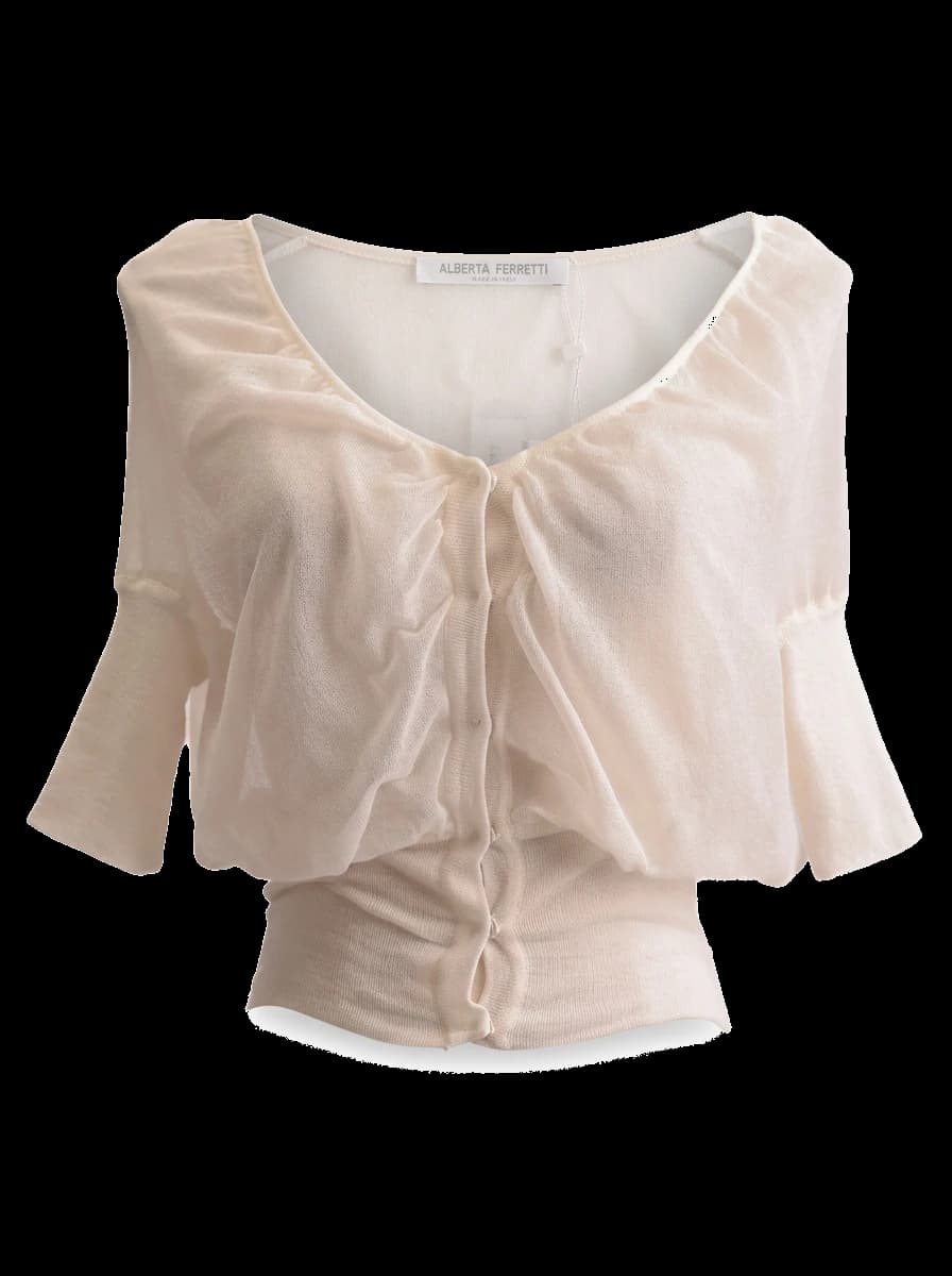 Alberta Ferreti White Cotton Blouse — photo 1