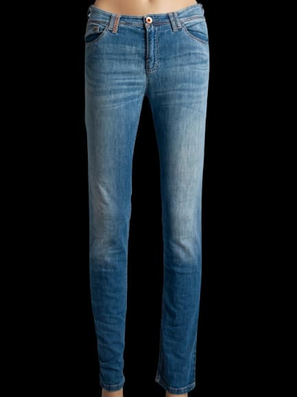 Armani Jeans Blue Cotton Skinny Jeans — photo 1