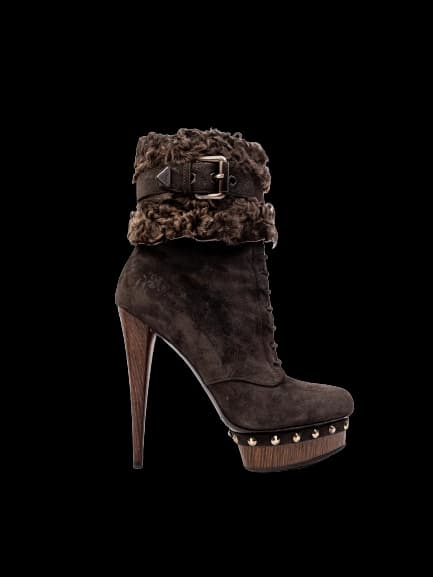 Lesilla Gray Nubuck Ankle Boots — photo 1