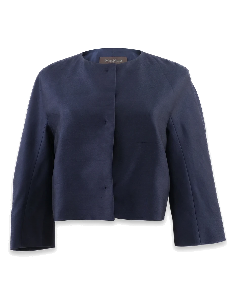 Max Mara Blue Silk Blazer — 1