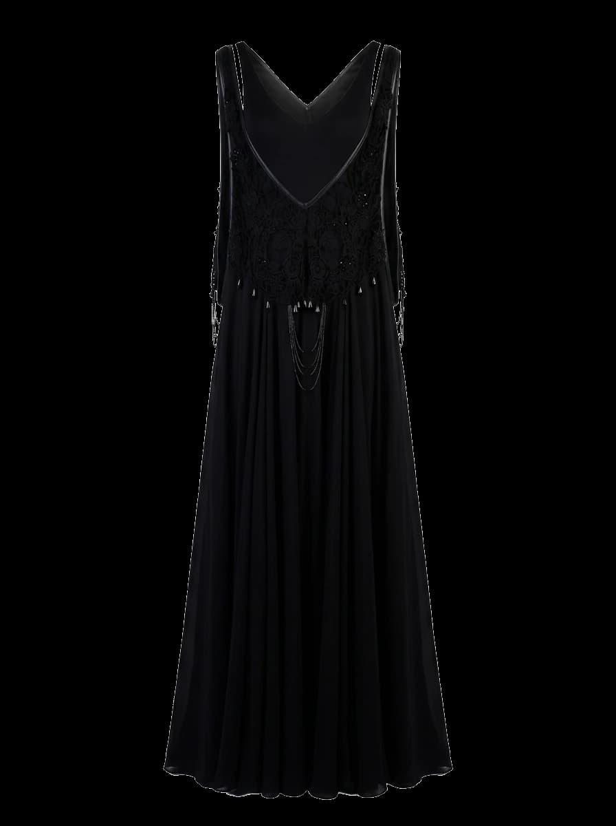Augustin Teboul Black Polyester Sleeveless Dress — photo 1