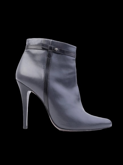Barbara Bui Gray Leather Ankle Boots — 1