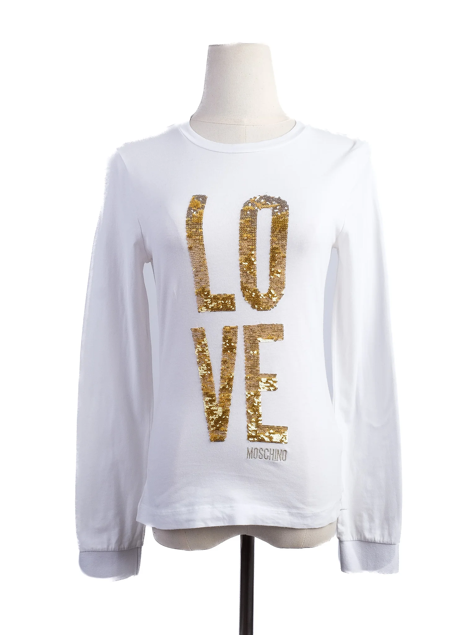 Moschino White Cotton Pullover — 2