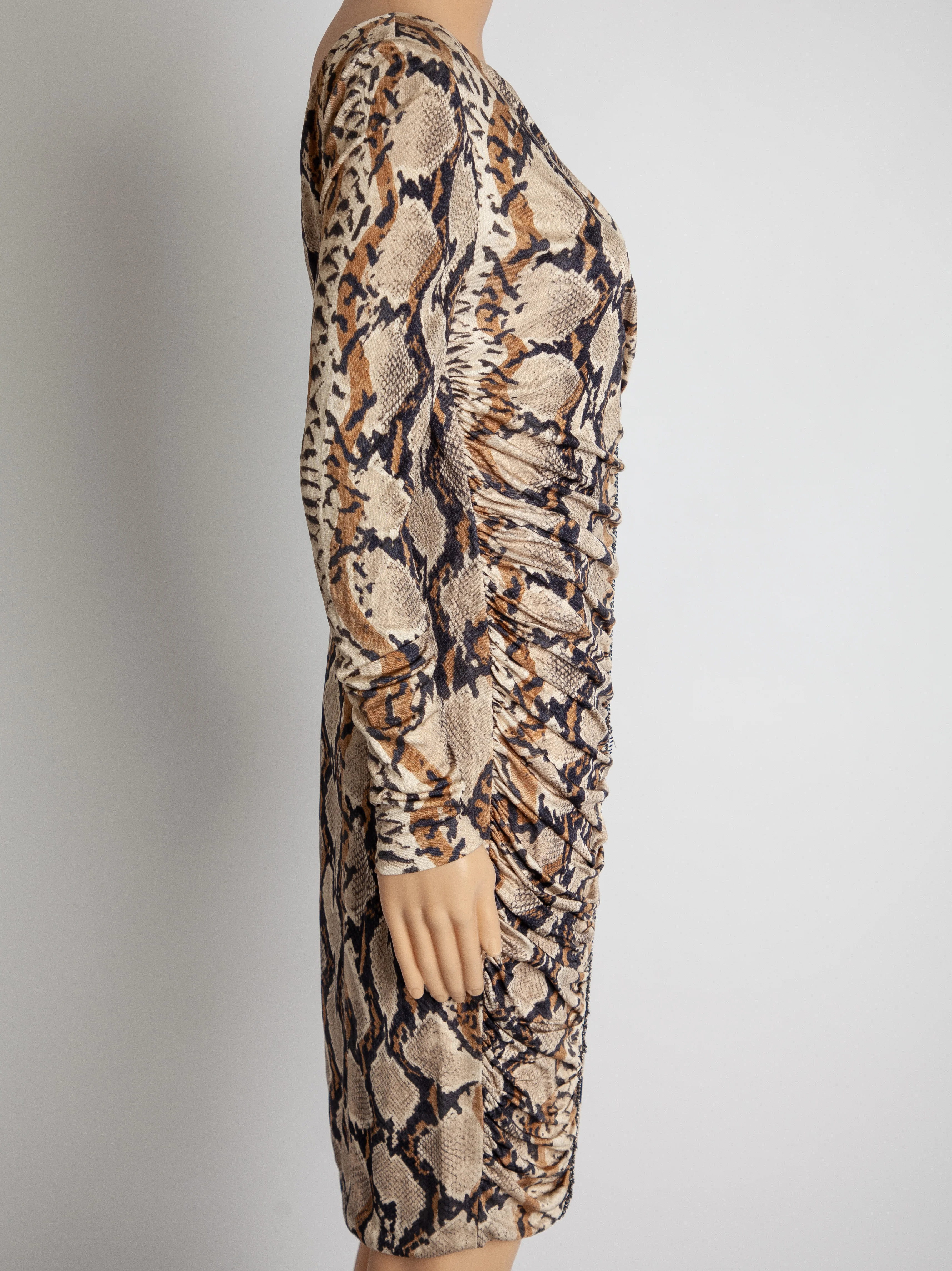 Blumarine Silk Long Sleeve Dress — 3