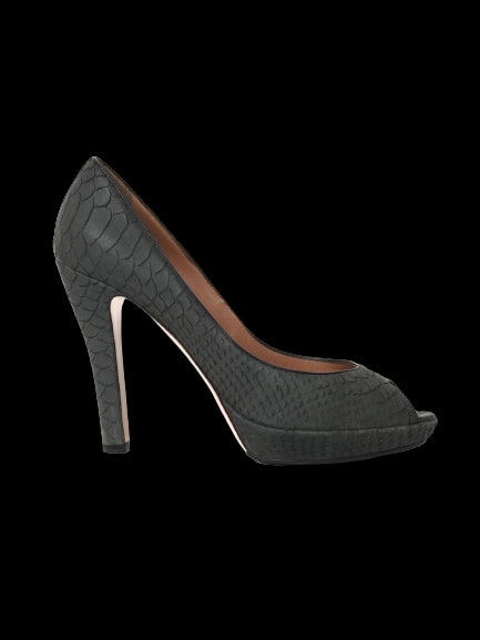 Emporio Armani Green Leather High Heel Pumps — 1