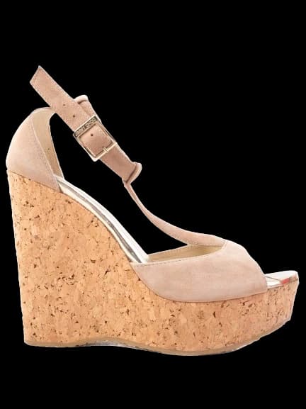 Jimmy Choo White Genuine suede Sandals — photo 1