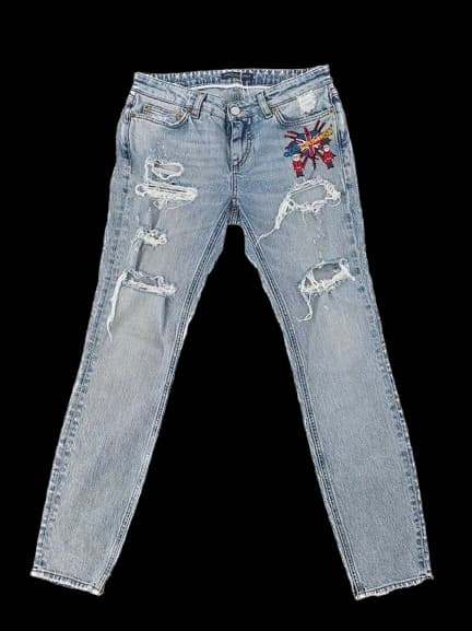 Dolce Gabbana Blue Cotton Skinny Jeans — photo 1