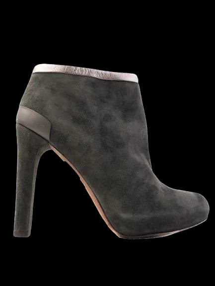 Fendi Gray Leather Boots — photo 1