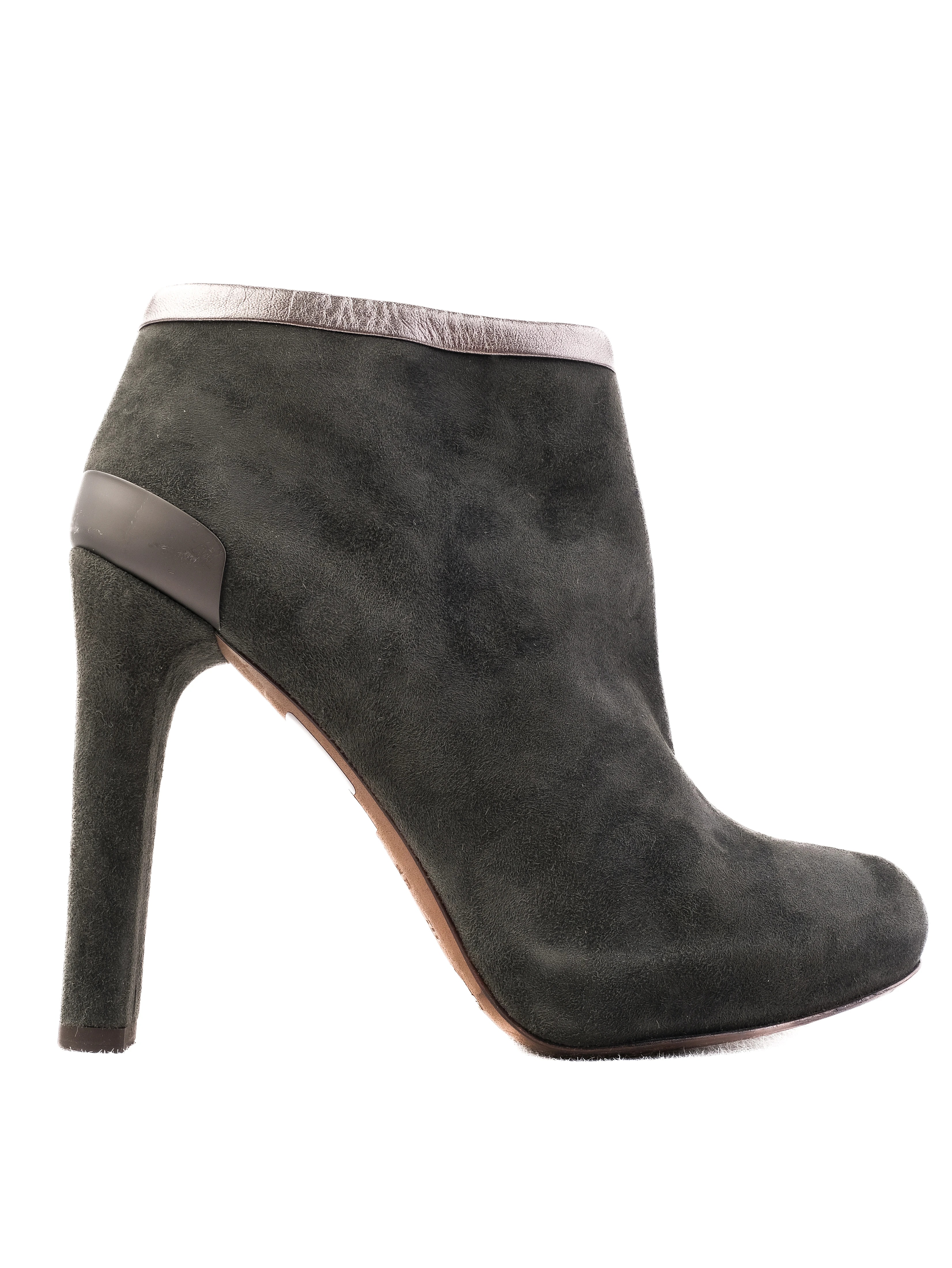 Fendi Gray Leather Boots — 3