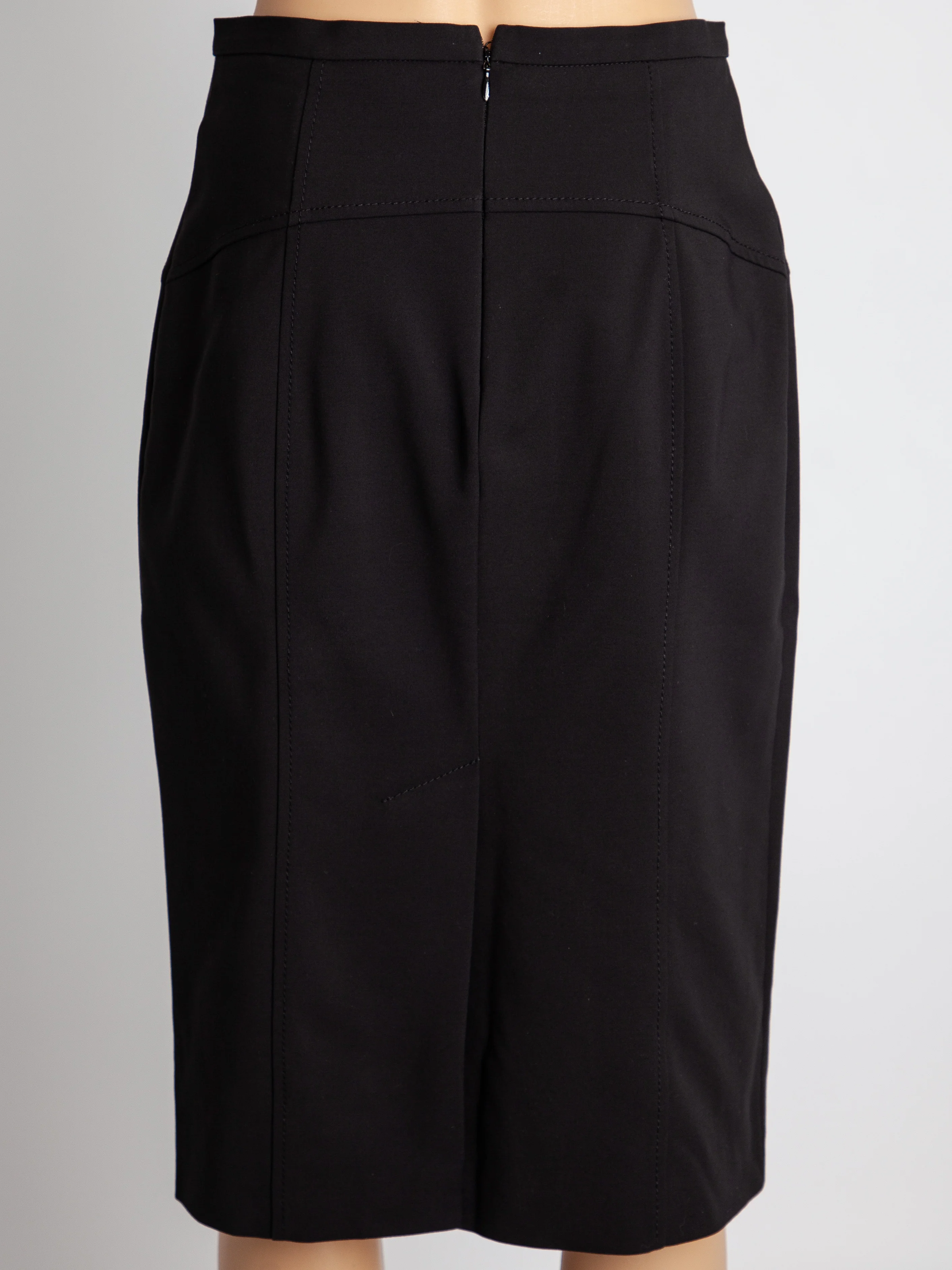 Max Mara Black Polyester Pencil Skirt — 3