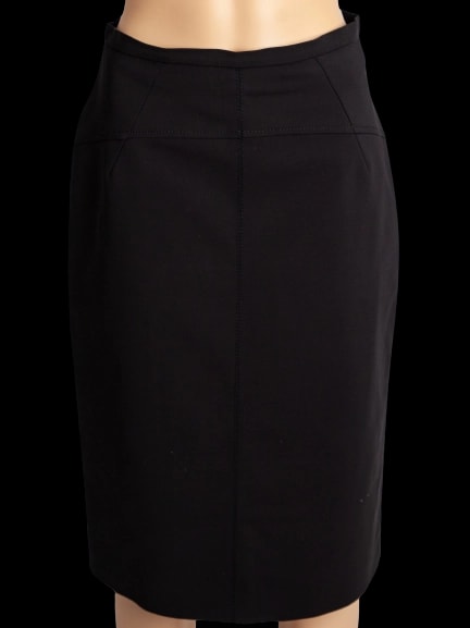 Max Mara Black Polyester Pencil Skirt — 1