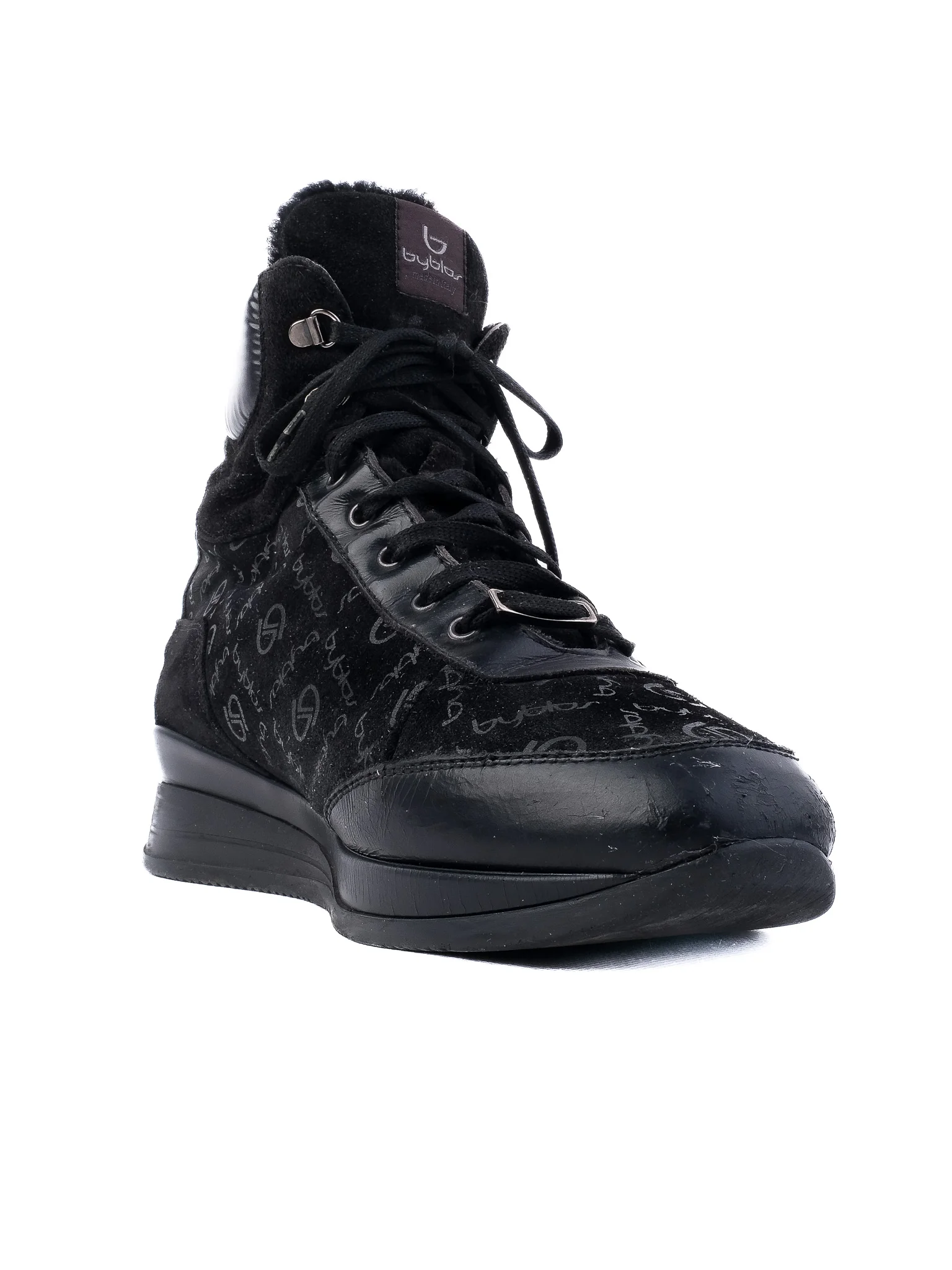 Byblos Black Leather Sneakers — 2