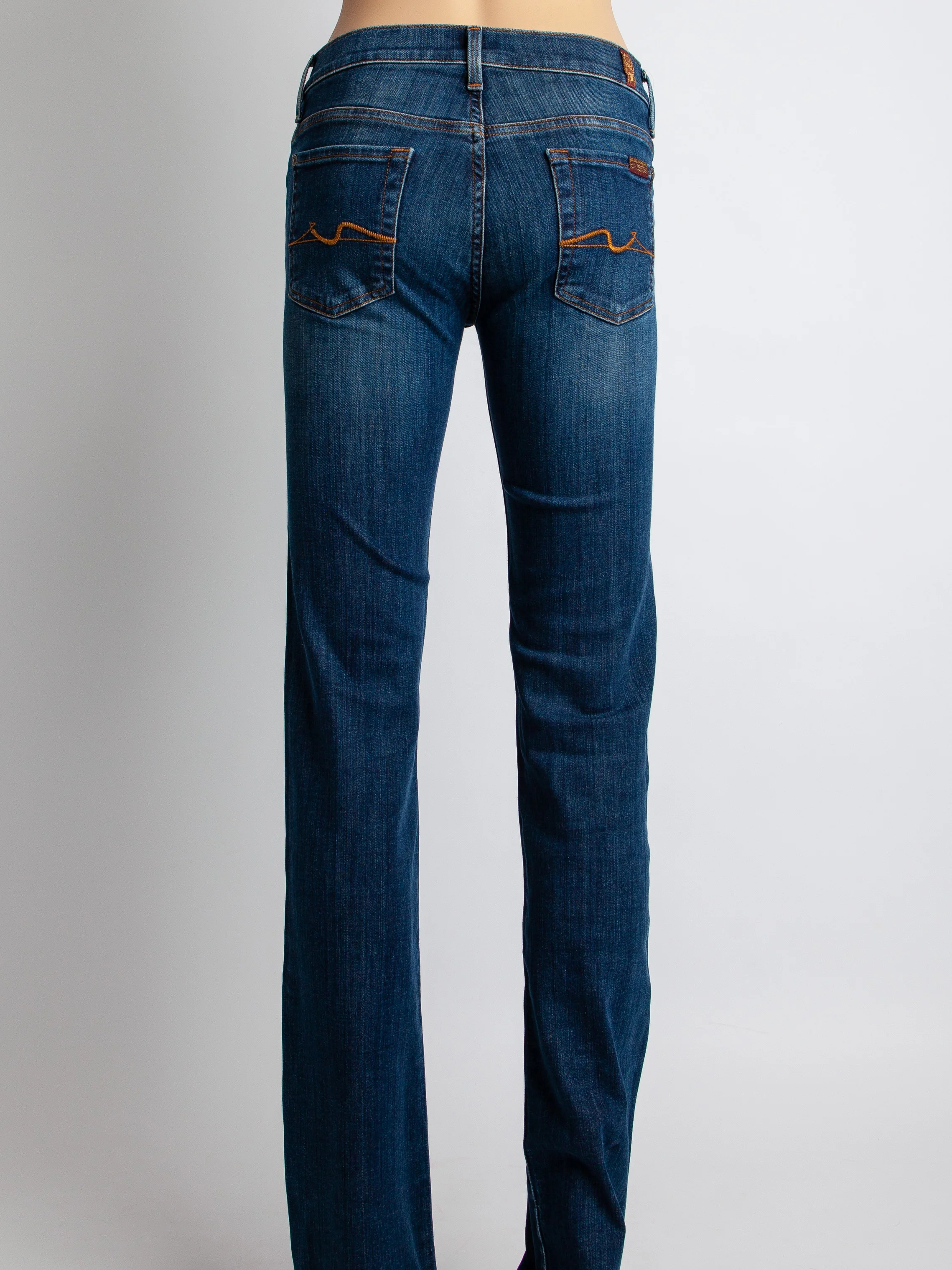 For all 7 mankind Blue Denim Skinny Jeans — 3
