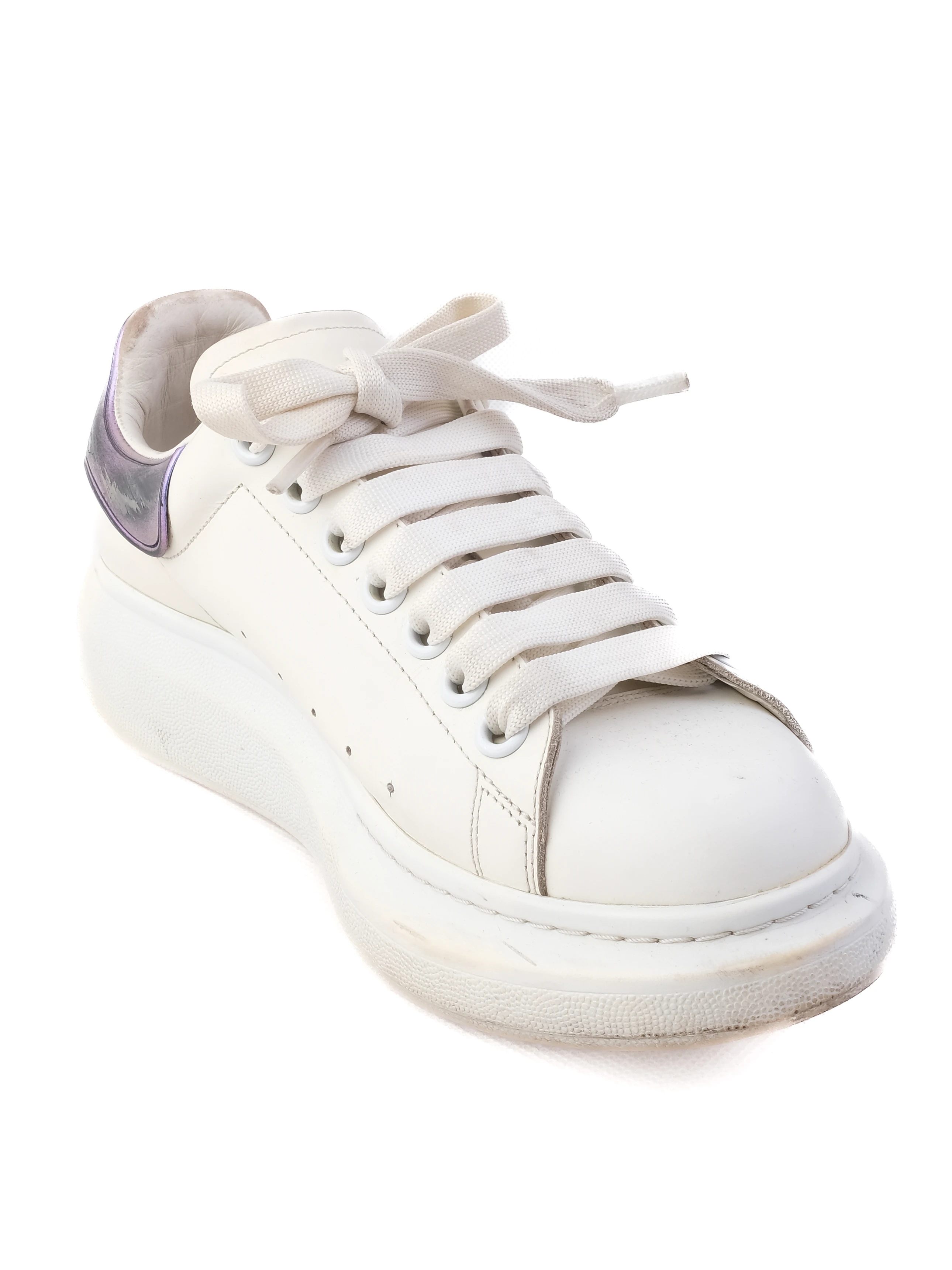 Alexander McQueen White Leather Sneakers — 3