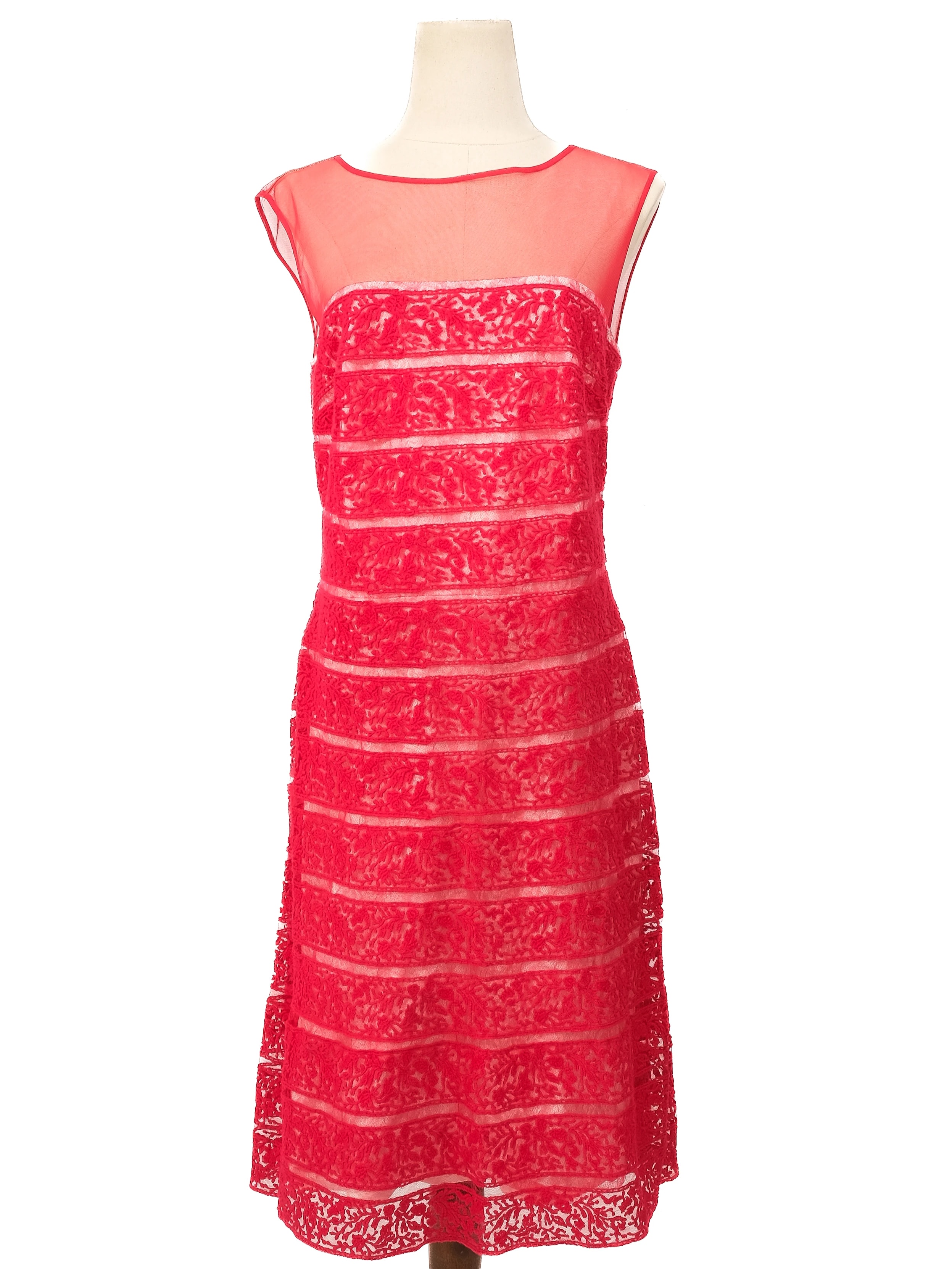 Tadashi Red Cotton Evening Gown — 3