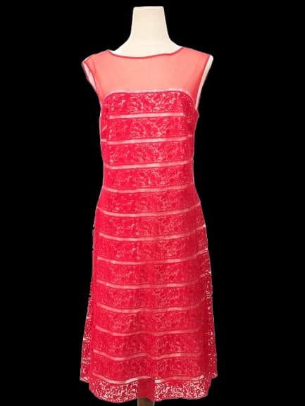 Tadashi Red Cotton Evening Gown — photo 1
