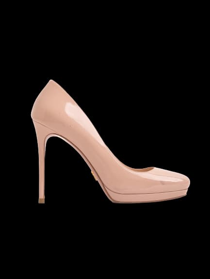 Prada White Lacquer High Heel Pumps — photo 1