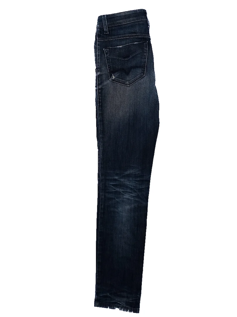 Hugo Boss Blue Cotton Tapered Jeans — 3