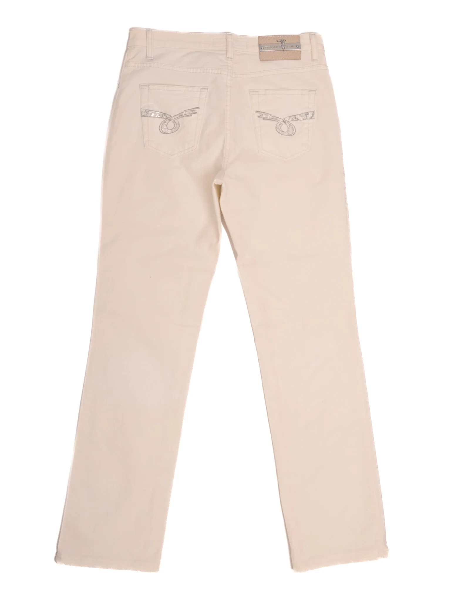 Trussardi White Cotton Casual Trousers — 3