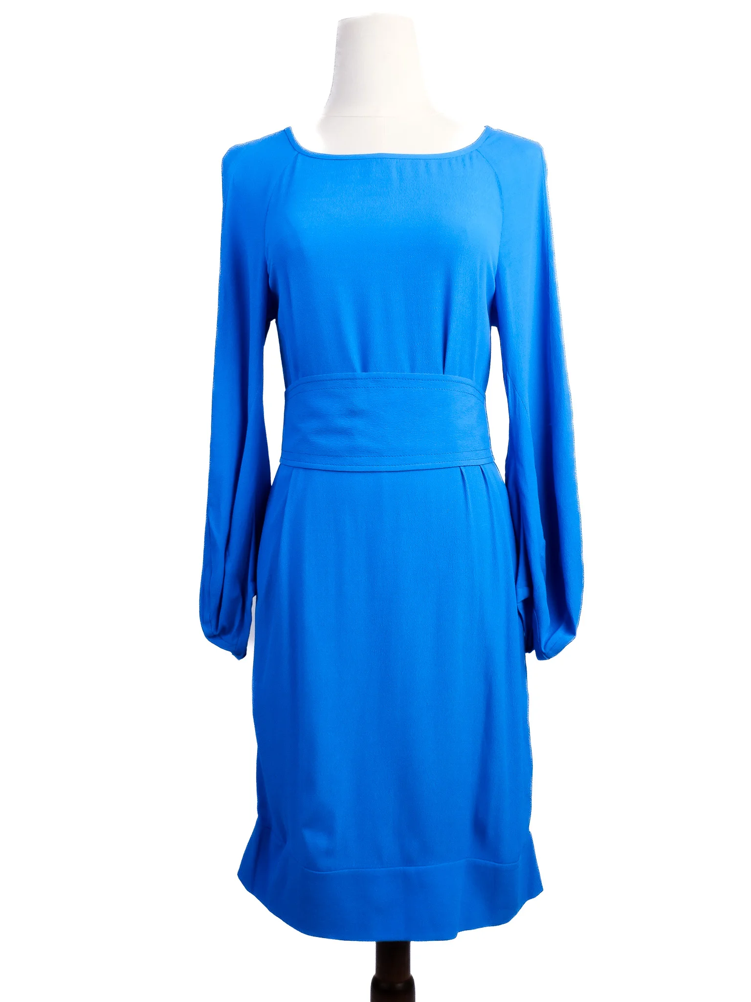 Diane von Furstenberg Blue Viscose Long Sleeve Dress — 3