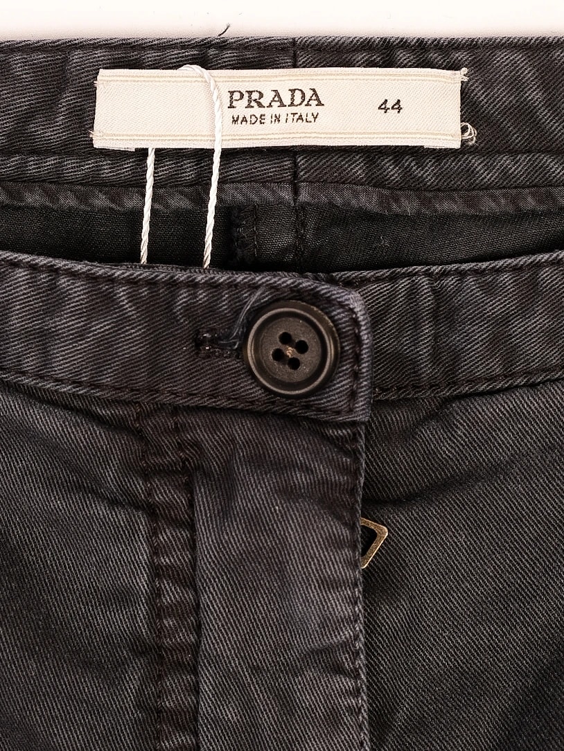 Prada Gray Cotton Trousers — 3