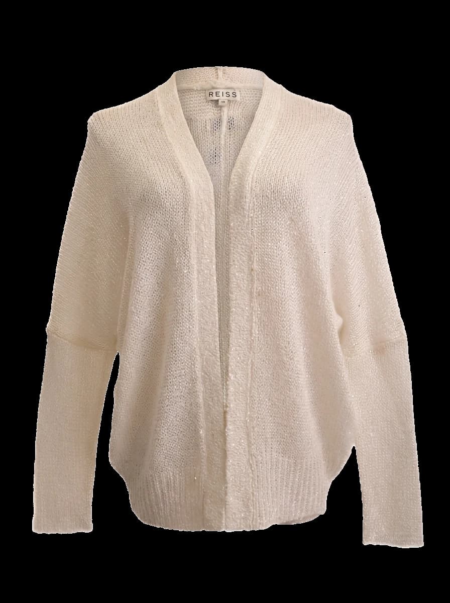Reiss White Cotton Cardigan — photo 1