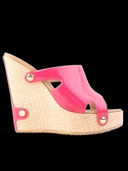 Vicini Pink Leather Sandals — 1