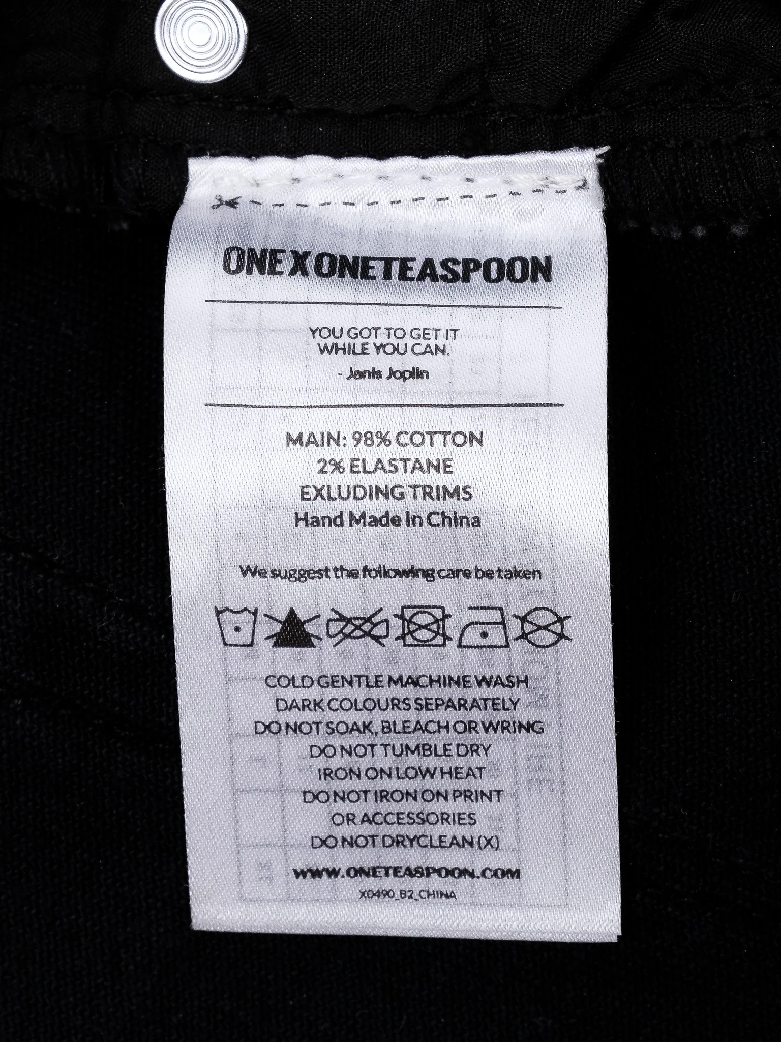One X Onetespoon Black Cotton Straight Jeans — 2
