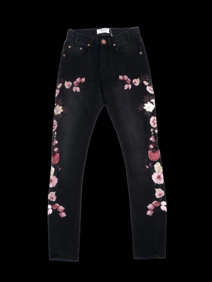 One X Onetespoon Black Cotton Straight Jeans — photo 1