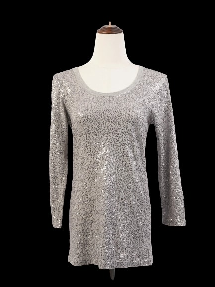 DKNY Gray Polyester Top — 1