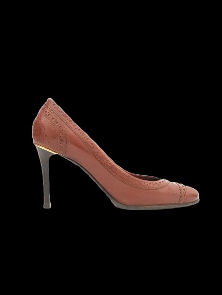 Burberry Orange Leather Pumps — 1