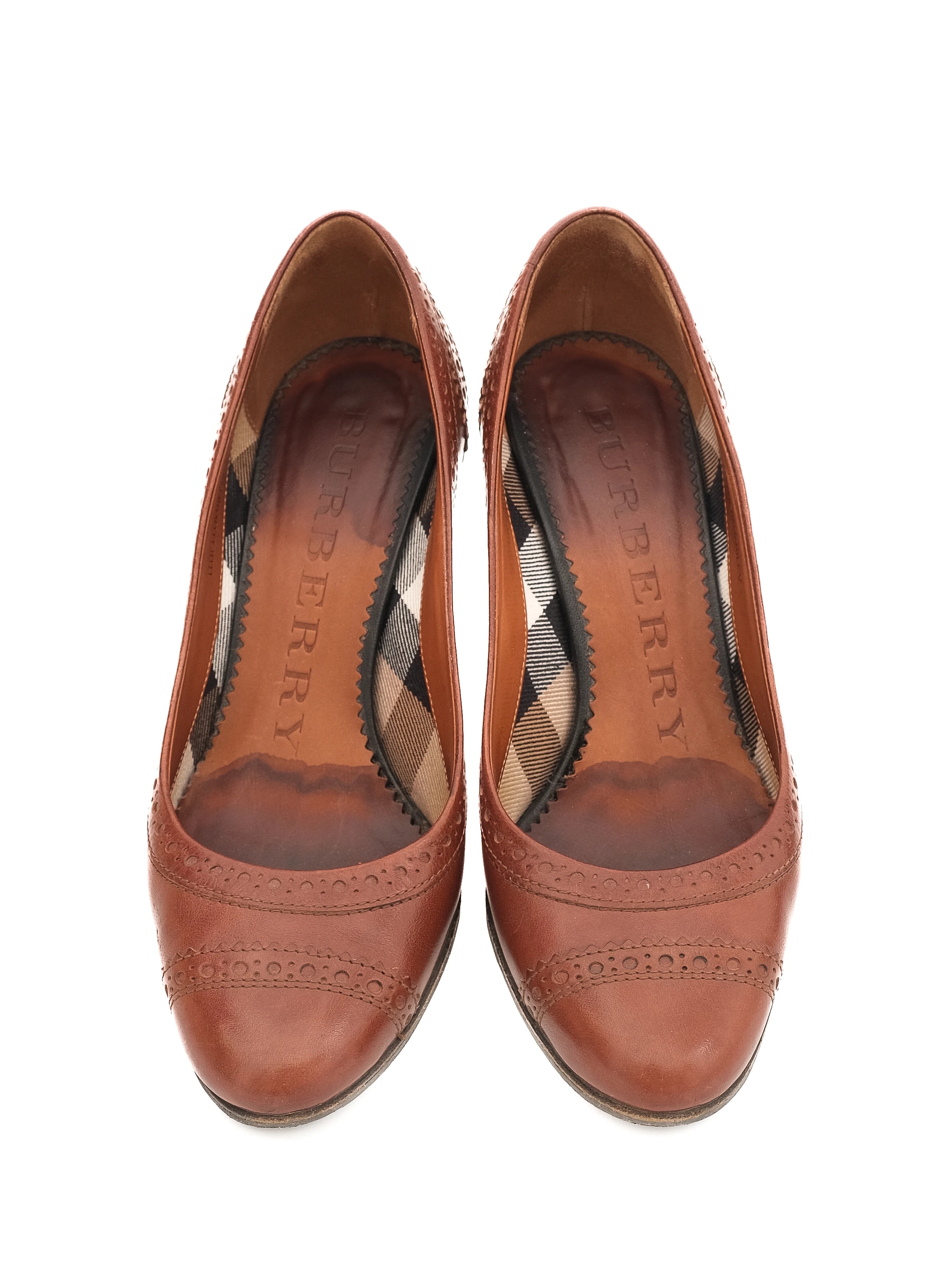 Burberry Orange Leather Pumps — 3