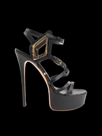 Gianmarco Lorenzi Black Leather Sandals — photo 1