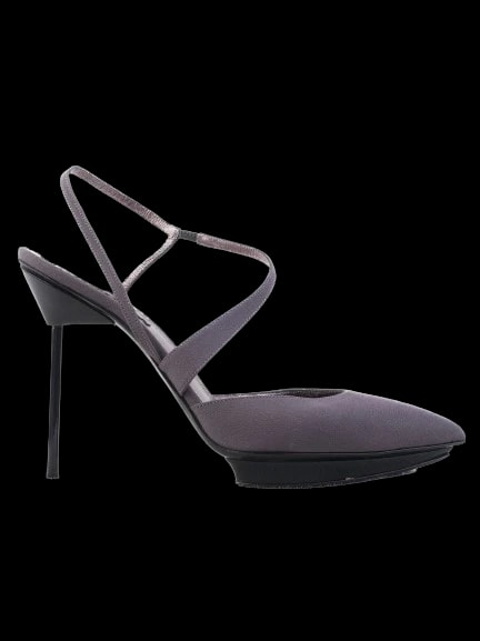 Giorgio Armani Gray Leather Pumps — 1