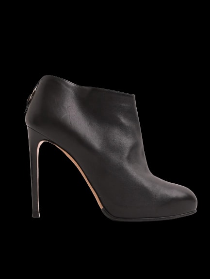 Salvatore Ferragamo Black Leather Ankle Boots — 1