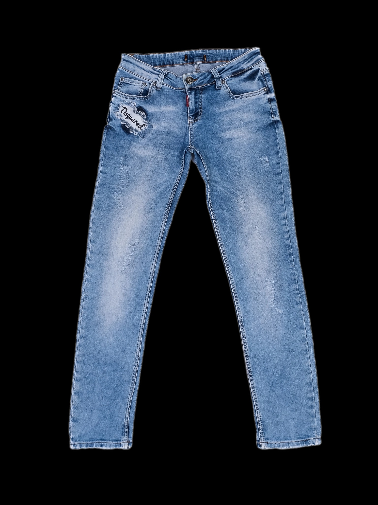 Dsquared2 Blue Cotton Straight Jeans — 1