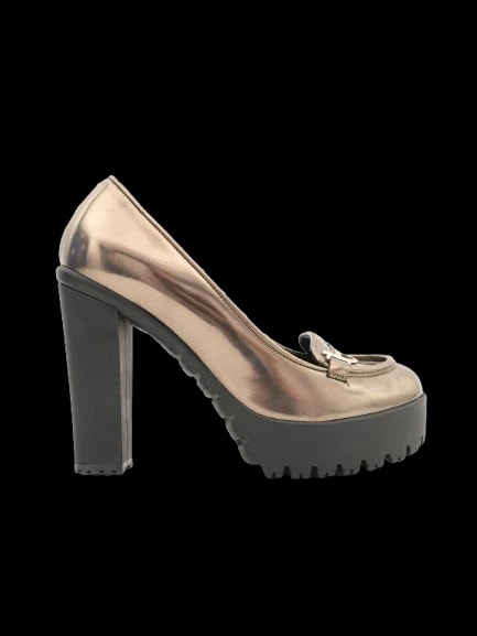 Byblos Gray Leather Pumps — 1