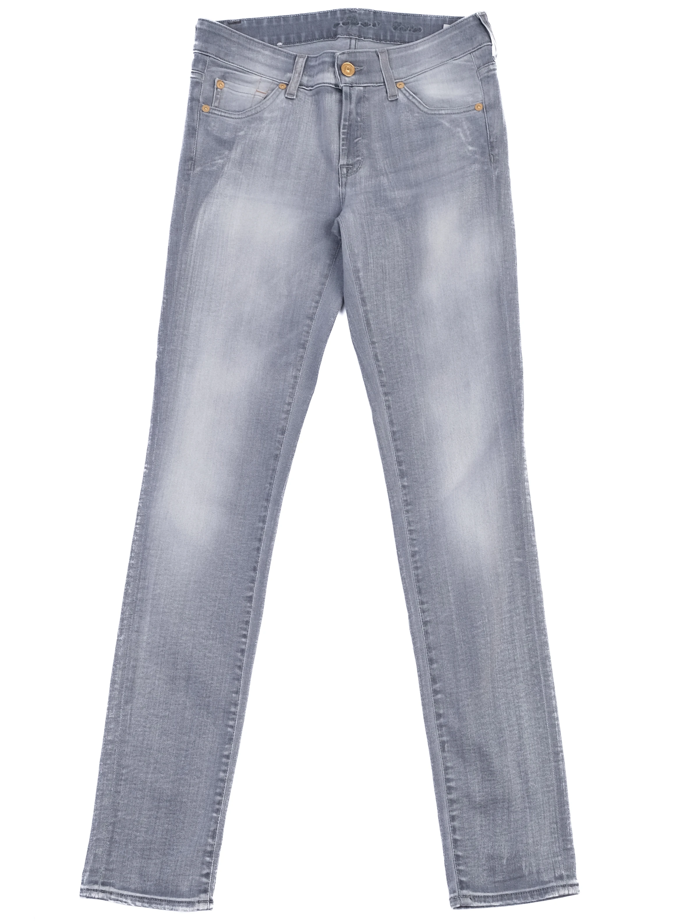 For all 7 mankind Gray Cotton Mom Jeans — 2